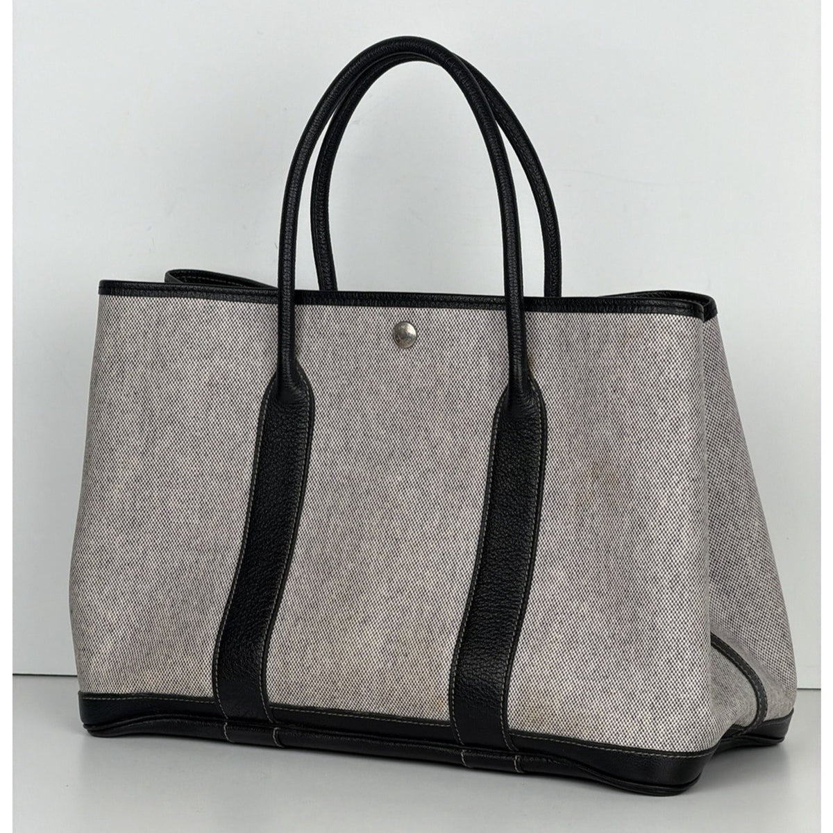 Hermes Toile and Buffalo Leather Garden Party 36 Tote Bag B-9