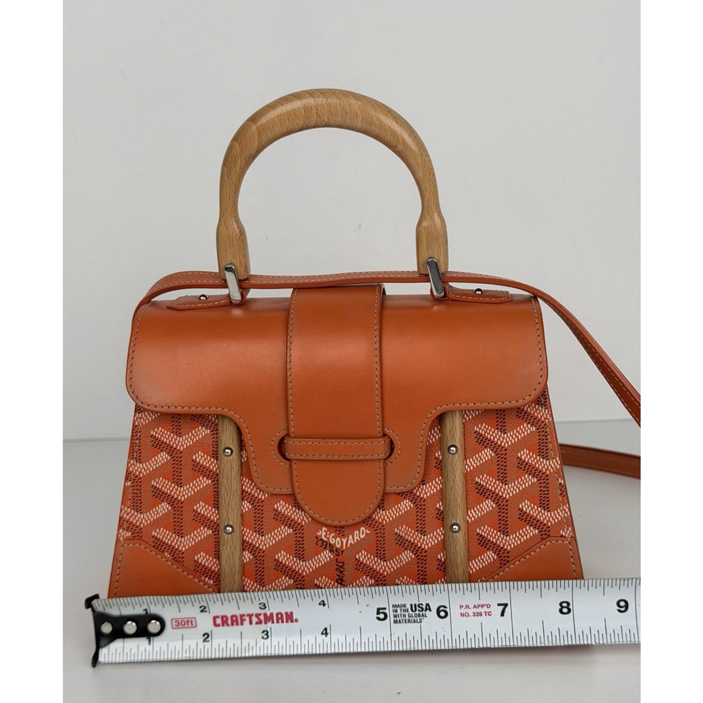 Goyard Goyardine Structure Mini Saigon Handbag Orange Coated Canvas&Leather D1