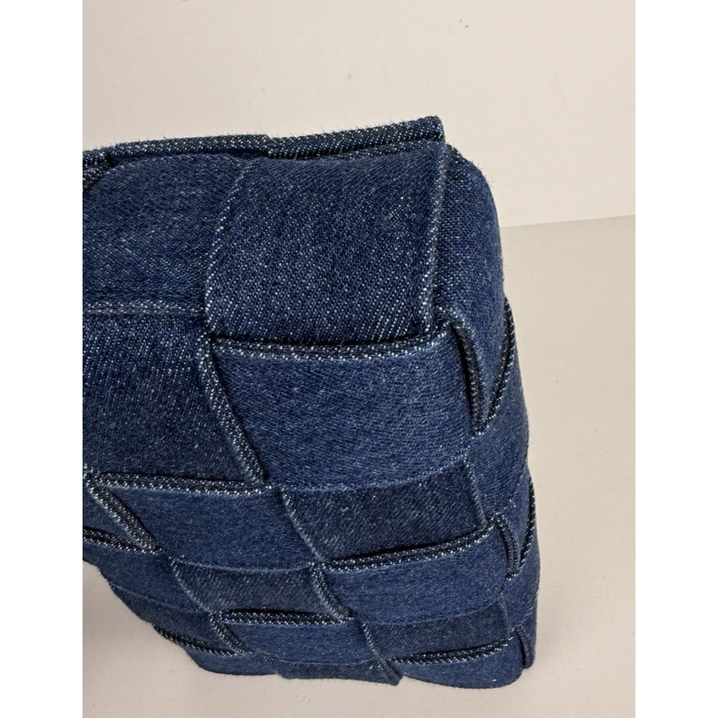 Bottega Veneta Cassette Crossbody Bag in Blue Denim Intrecciato Regular C3