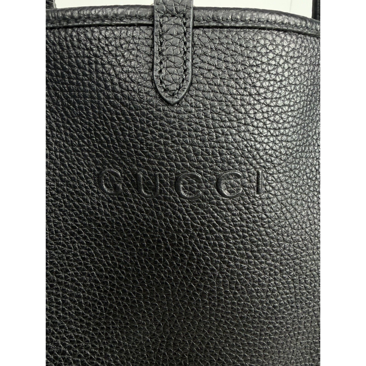 Gucci Totissima Reversible Tote Bag Large in Black Pebbled Leather E-2