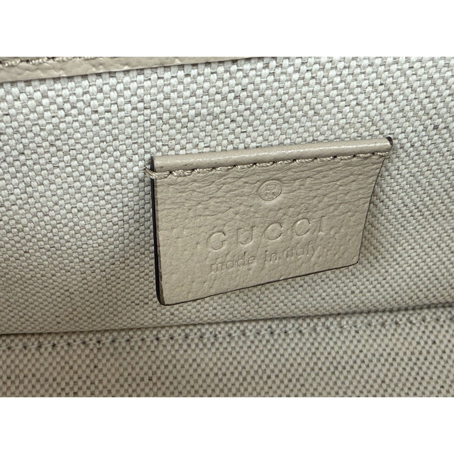 Gucci GG Supreme Monogram Textured Dollar Calfskin Horsebit Shoulder Bag