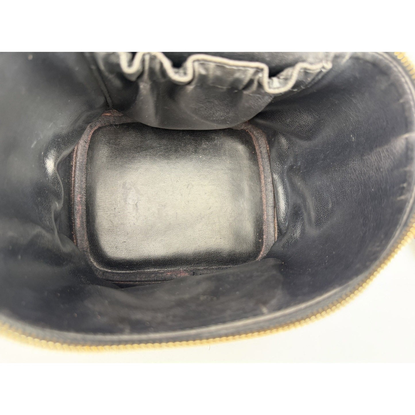Chanel Caviar Vanity Cosmetic Case Vintage in Black Leather 1997-1999