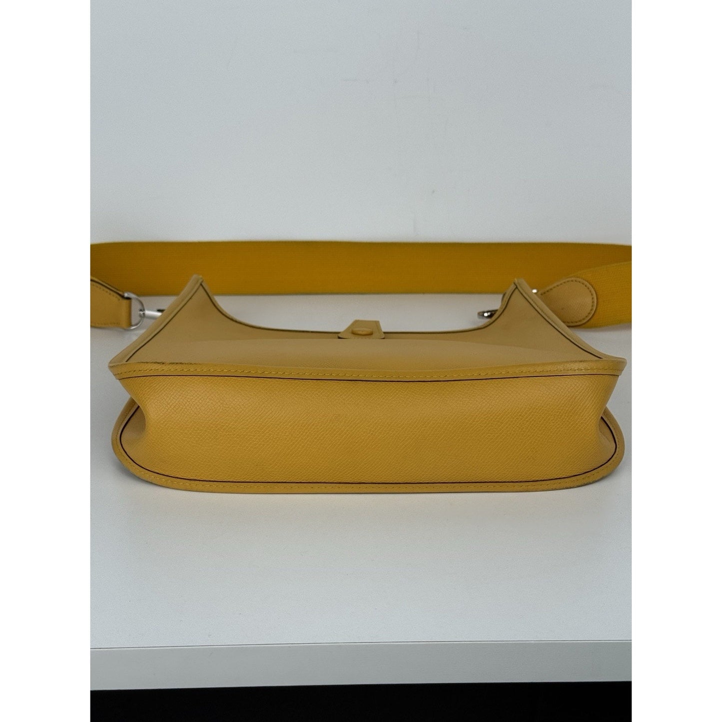 Hermès Evelyne Petit Modèle (PM) Yellow/Mustard Women's Crossbody Bag