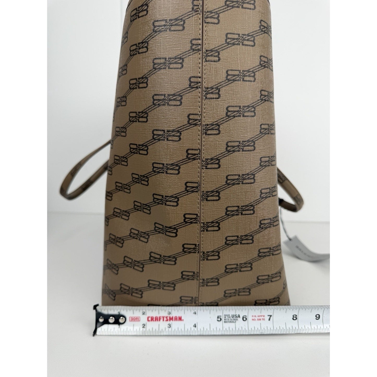 Balenciaga Signature BB Monogram East-West Shopper Tote Bag Large Brown Canvas S