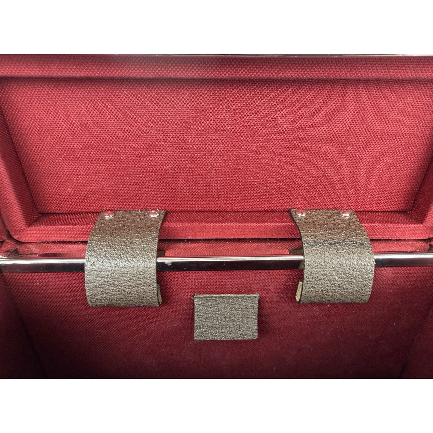 Gucci x Globe-Trotter Beauty Case Bag Brown GG Supreme Canvas Bamboo Handle B-6