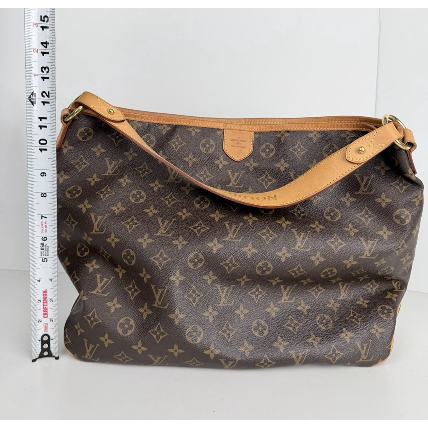 Louis Vuitton Delightful MM Tote Bag in Brown Signature Monogram Canvas 2011 S