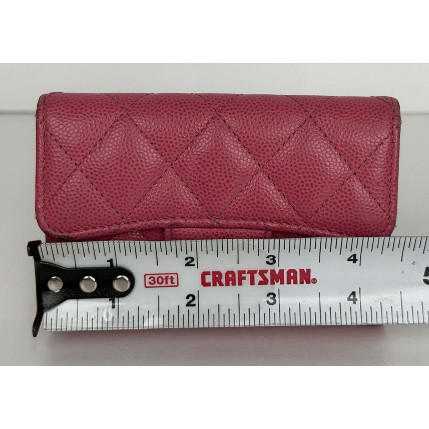 Chanel Caviar Pink Quilted Leather Flap Card Holder Wallet 2018-2019