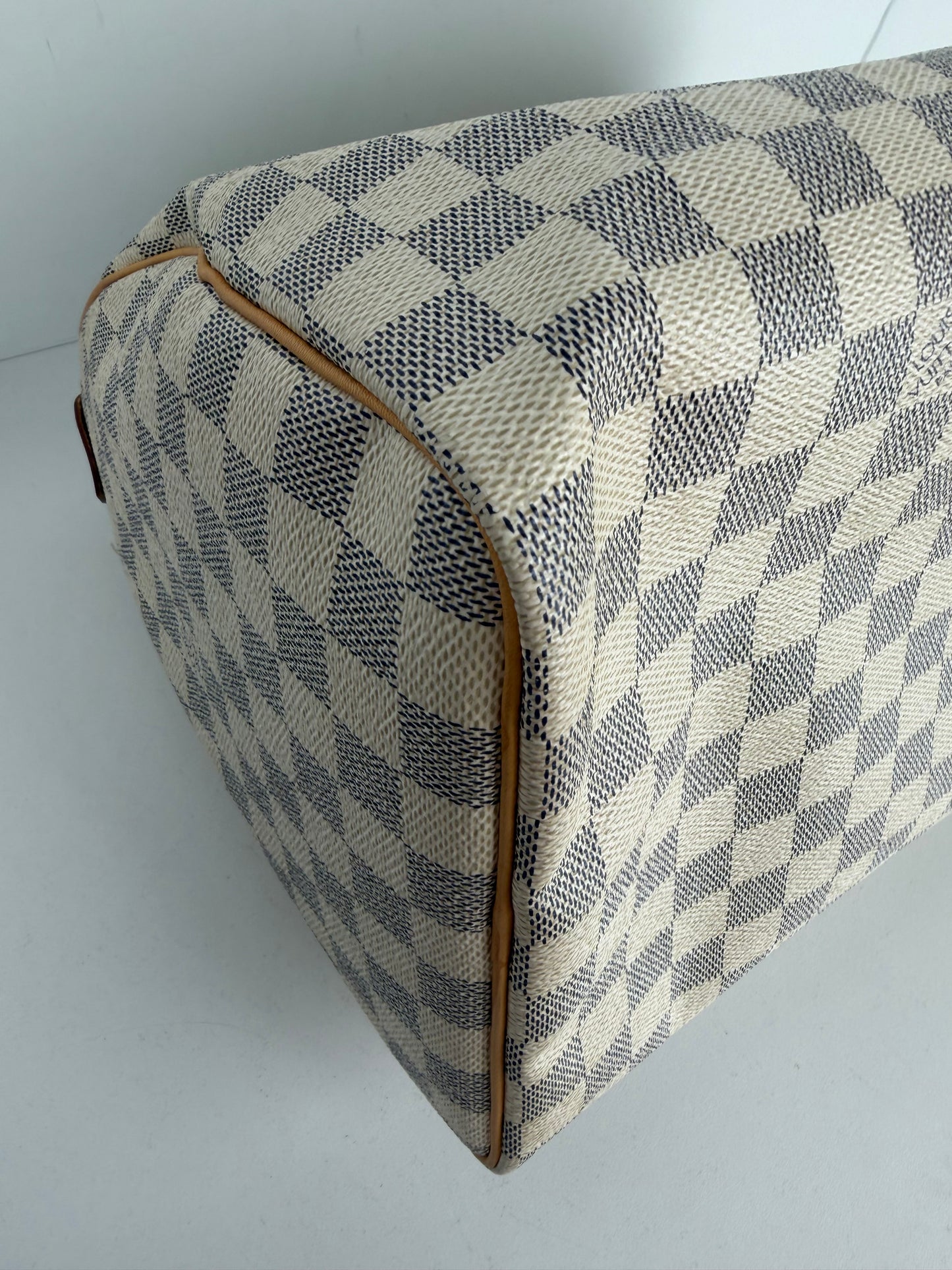 Louis Vuitton Speedy Bandouliere Bag 35 in Damier Azur Coated Canvas 2014 YS