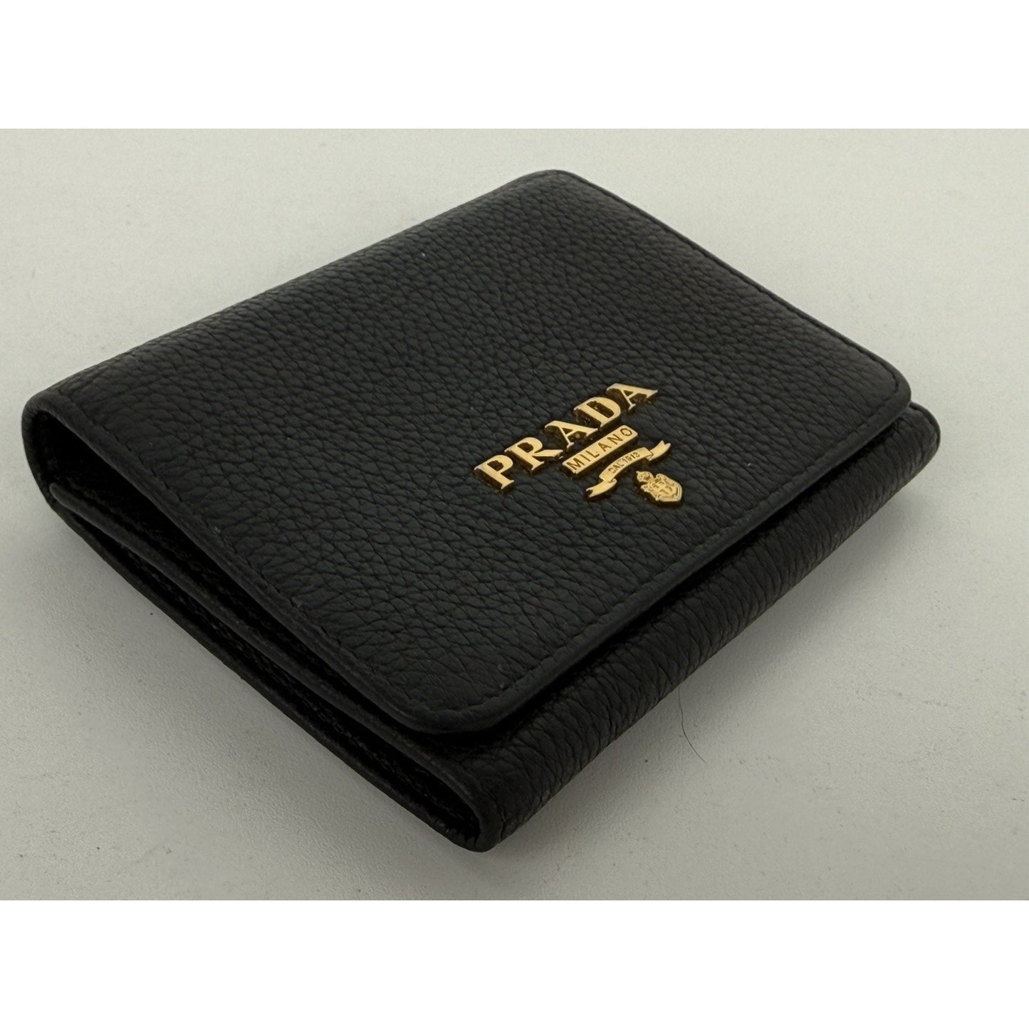Prada Small Grain Leather Trifold Wallet
