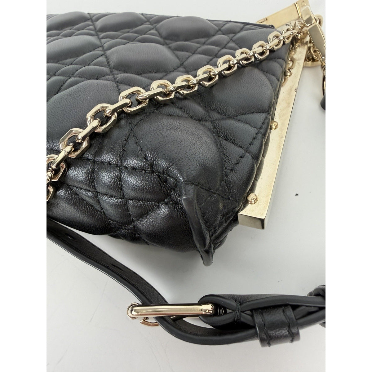 Christian Dior Miss Dior Midi Mini Bag in Black Cannage Lambskin Leather 2022 C4