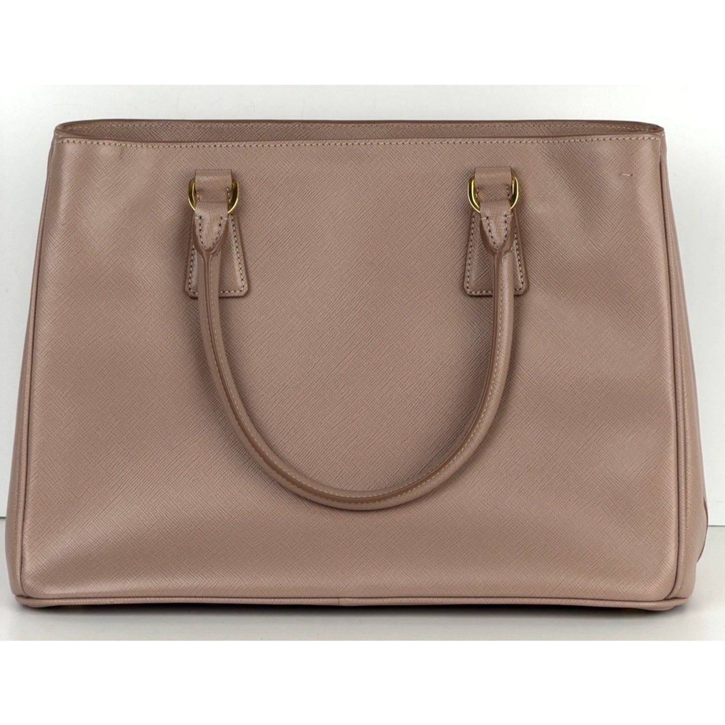 Prada Saffiano Lux Leather Galleria Tote Bag in Blush Pink Signature Logo S-05