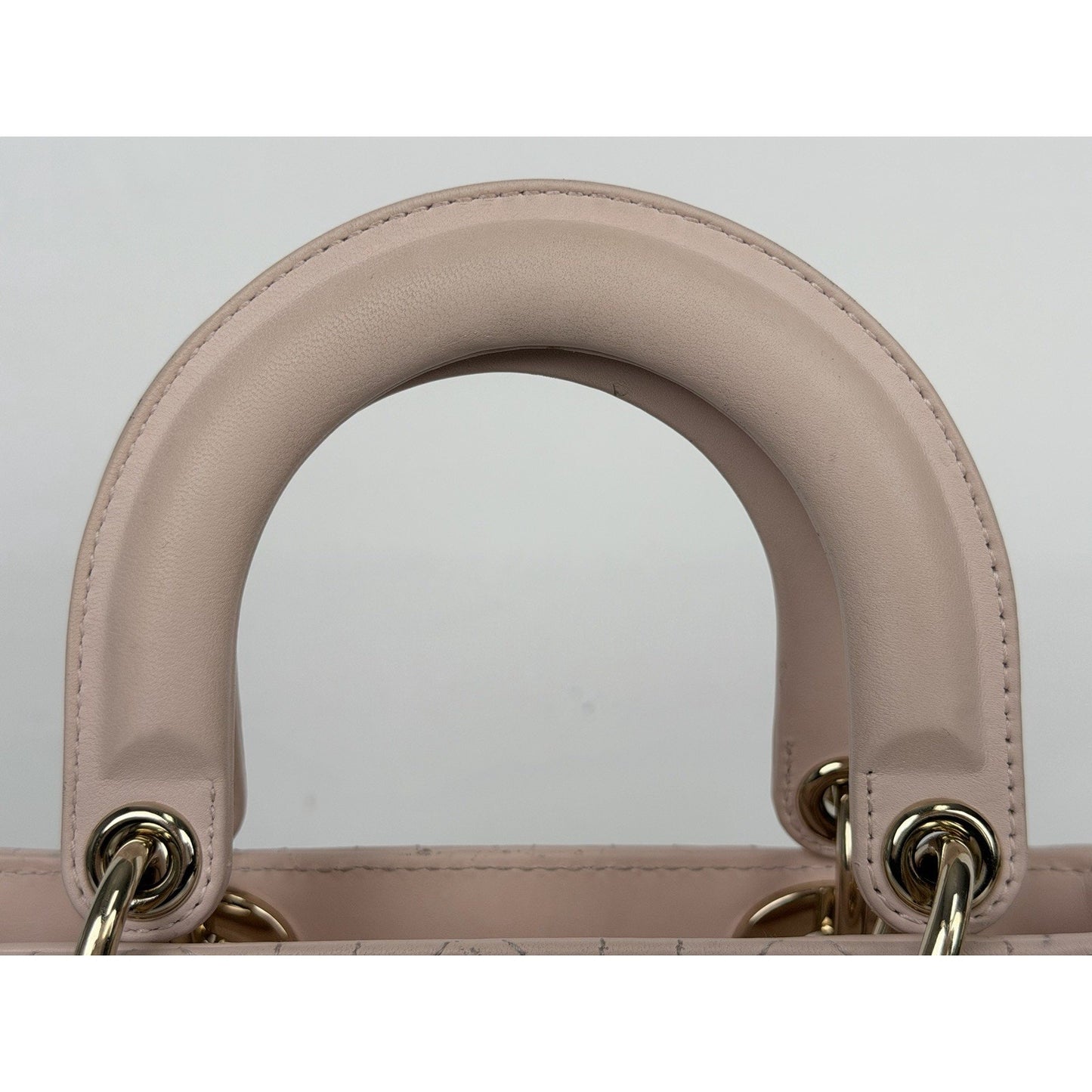 Christian Dior Small Lady Dior My ABCDior Bag in Pink Lambskin Leather 2024 D2