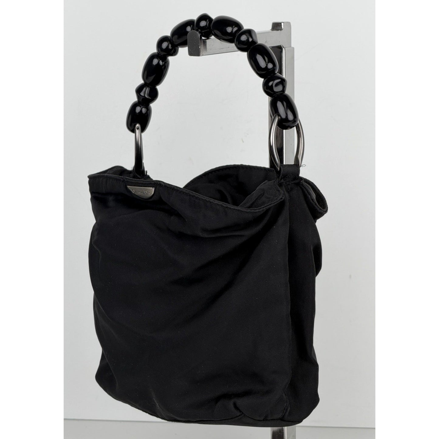 Christian Dior Malice Bag Mini Black Nylon Top Handle by John Galliano 1999 S09