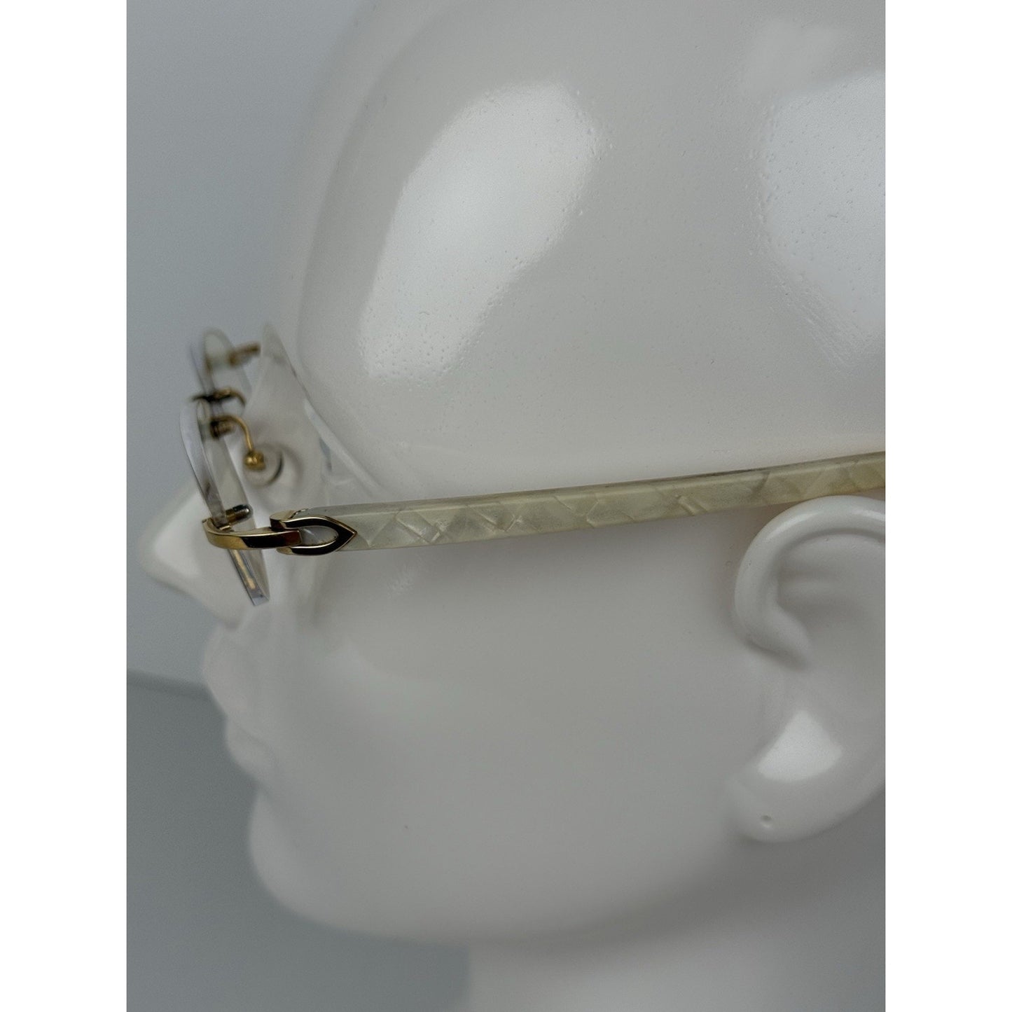 Cartier C50F22KK Beige & Gold Eyeglasses