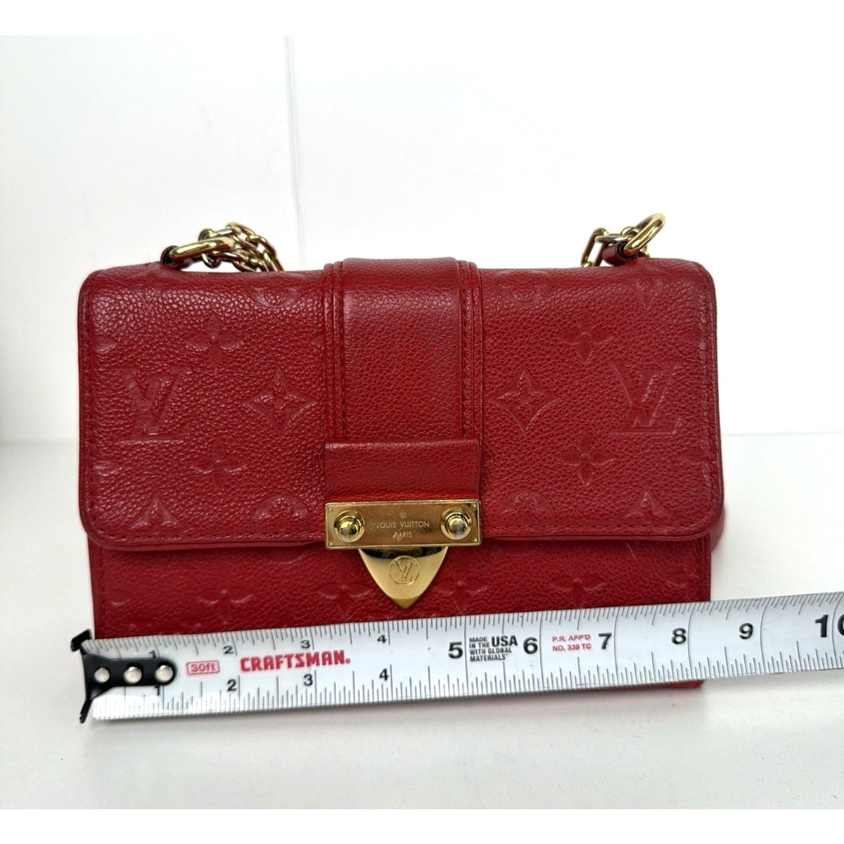Louis Vuitton Saint Sulpice BB Shoulder Bag in Red Empreinte Leather 2018 S07