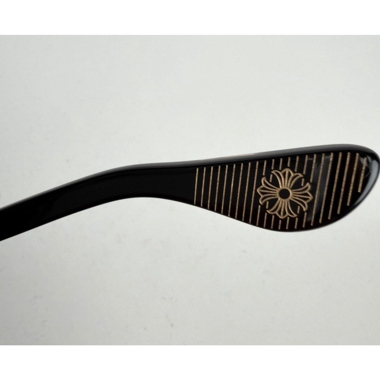 Chrome Hearts Box Officer Square Sunglasses 56 in Black with Dark Green Lenses