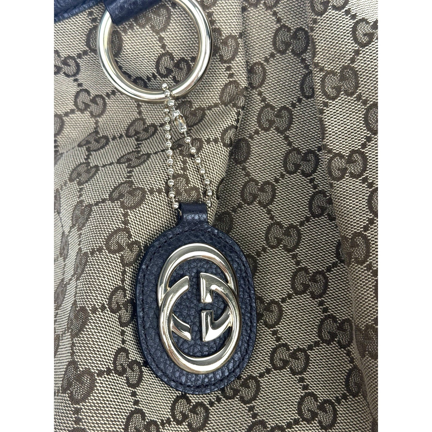 Gucci Sukey Tote Handbag Large in Brown GG Monogram Canvas with Magnetic Snap S