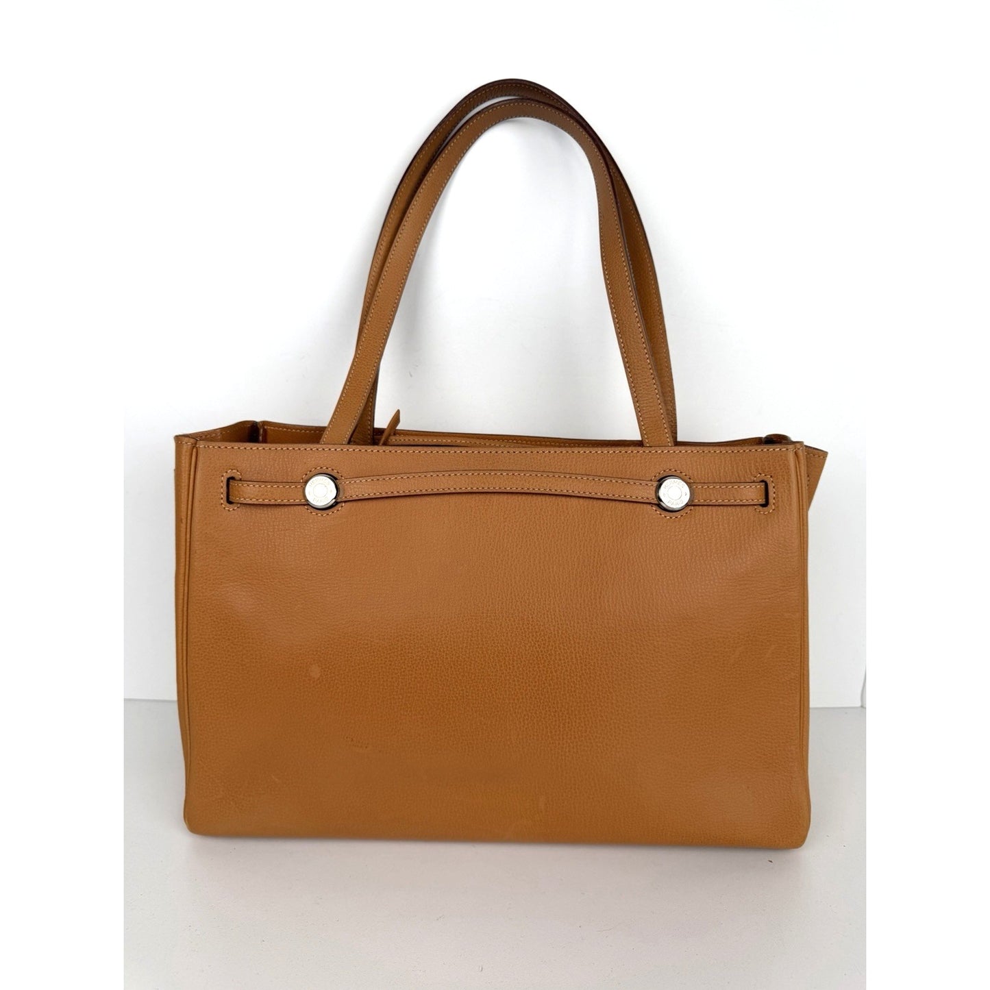 Hermes Cabana Tote Bag Vintage in Gold-Brown Leather 2004 B-2