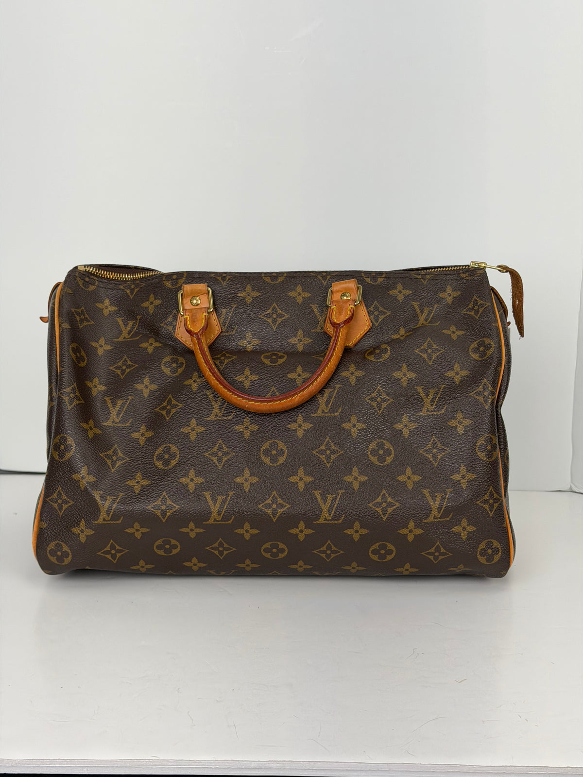 Louis Vuitton Speedy 35 Handbag in Brown LV Monogram Caoted Canvas 2011 YS