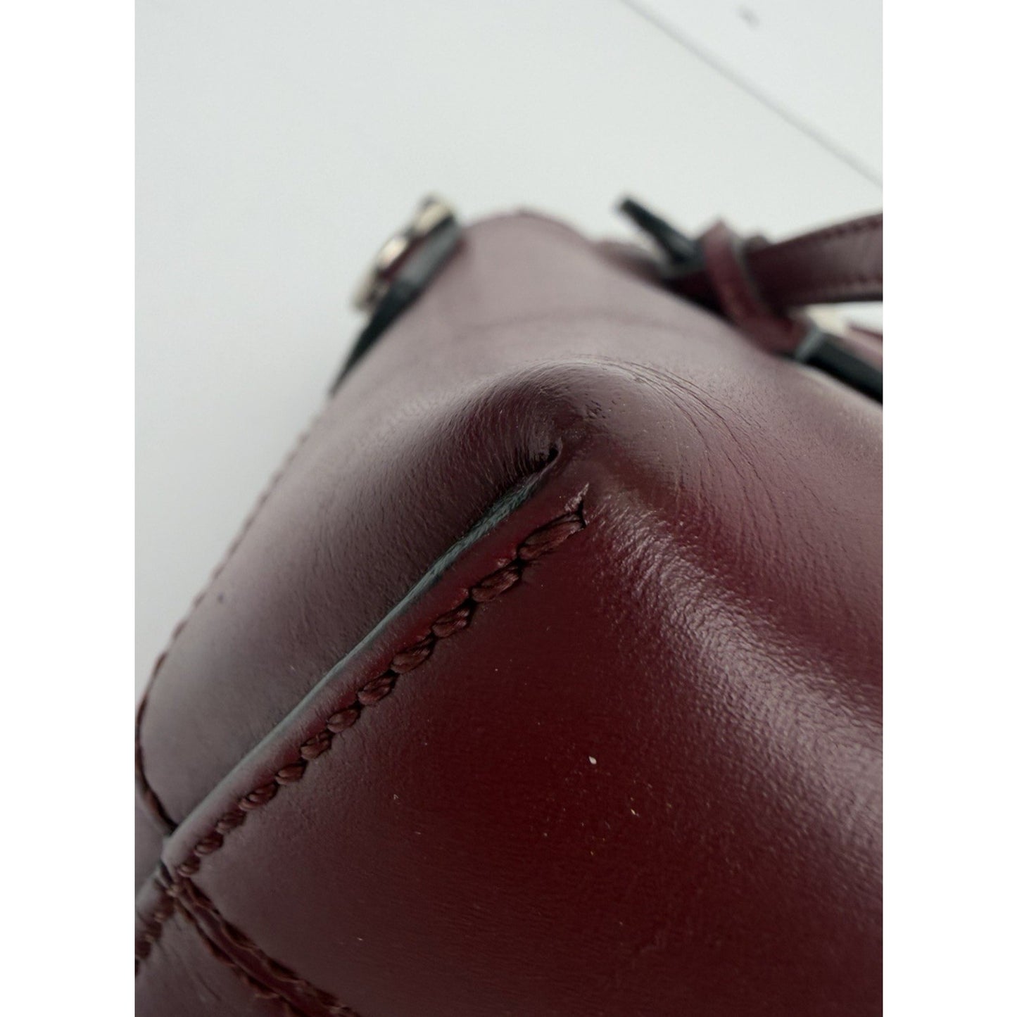 Fendi By The Way Shoulder Bag Small Rich Burgundy Leather & Bold Logo S15