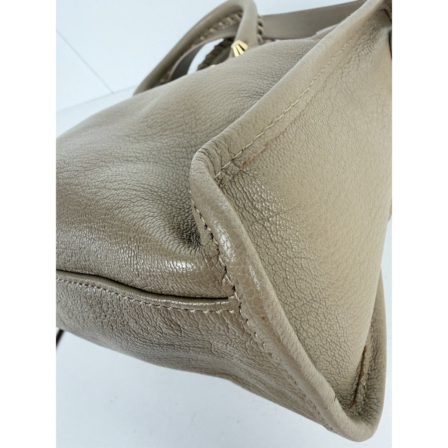 Balenciaga Metallic Edge City Bag Small in Beige Leather with Gold Hardware B-1