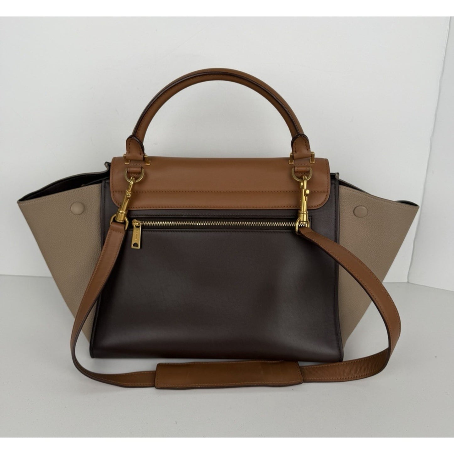 Celine Medium Trapeze Bag Medium in Tri-Color Leather S
