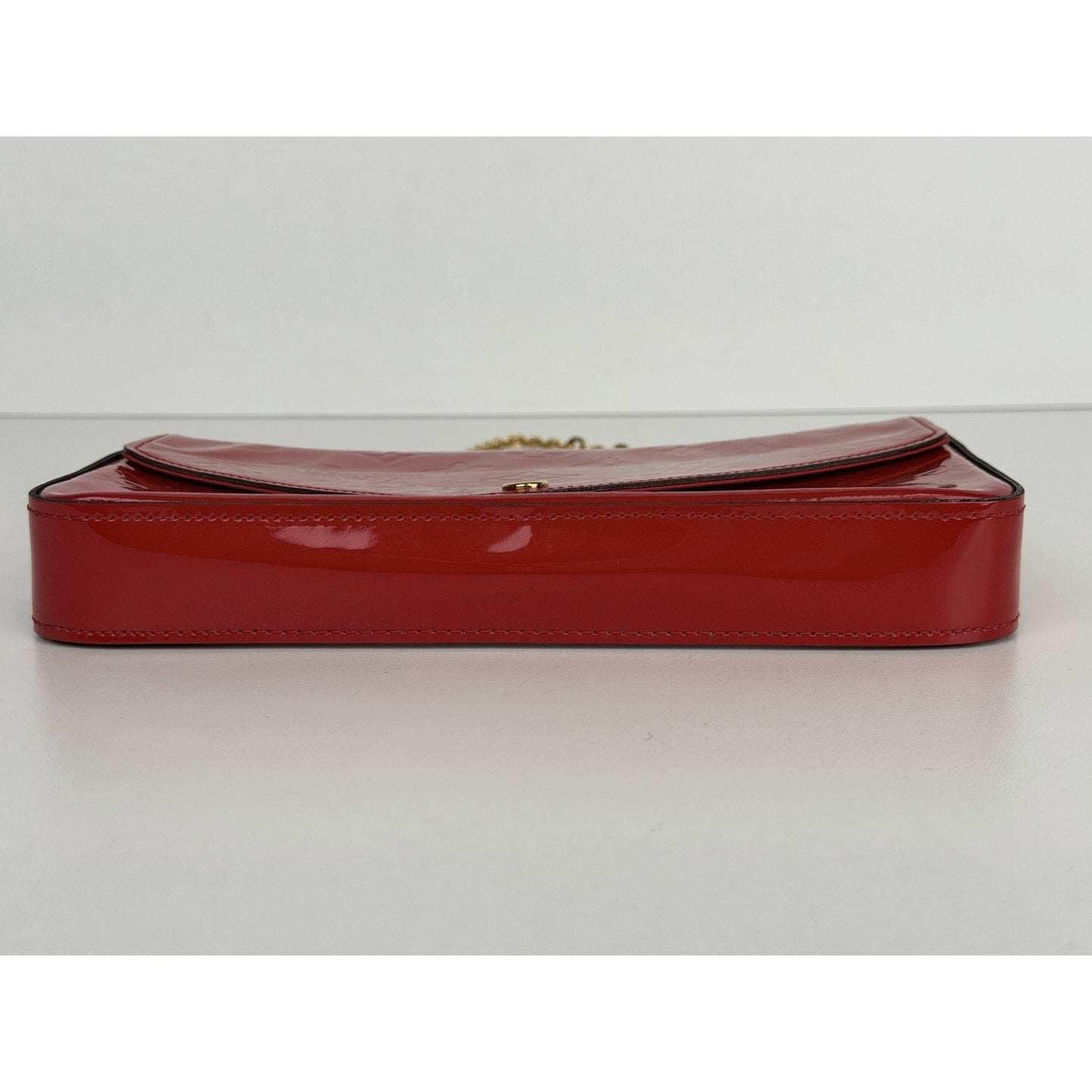 Louis Vuitton Monogram Vernis Pochette Felicie in Red Patent Leather 2016 S12