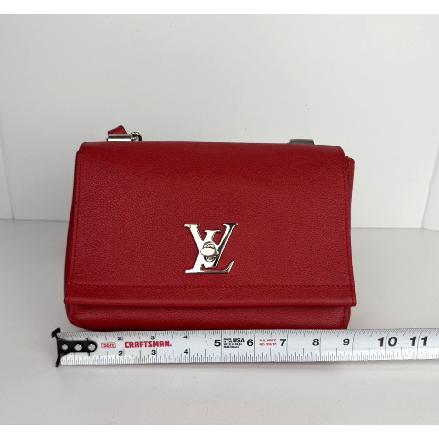 Louis Vuitton Lockme II Chain Crossbody Bag BB in Red Calfskin Leather 2016 S13