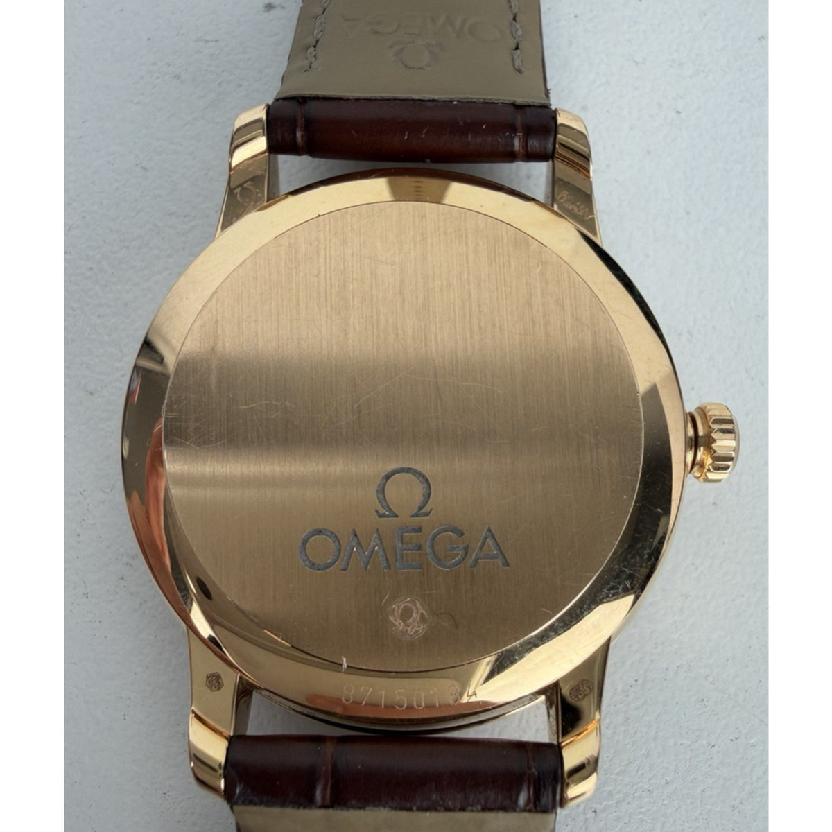 OMEGA De Ville Prestige Co-Axial Watch Diamond Bezel MOP Dial 18k 33mm