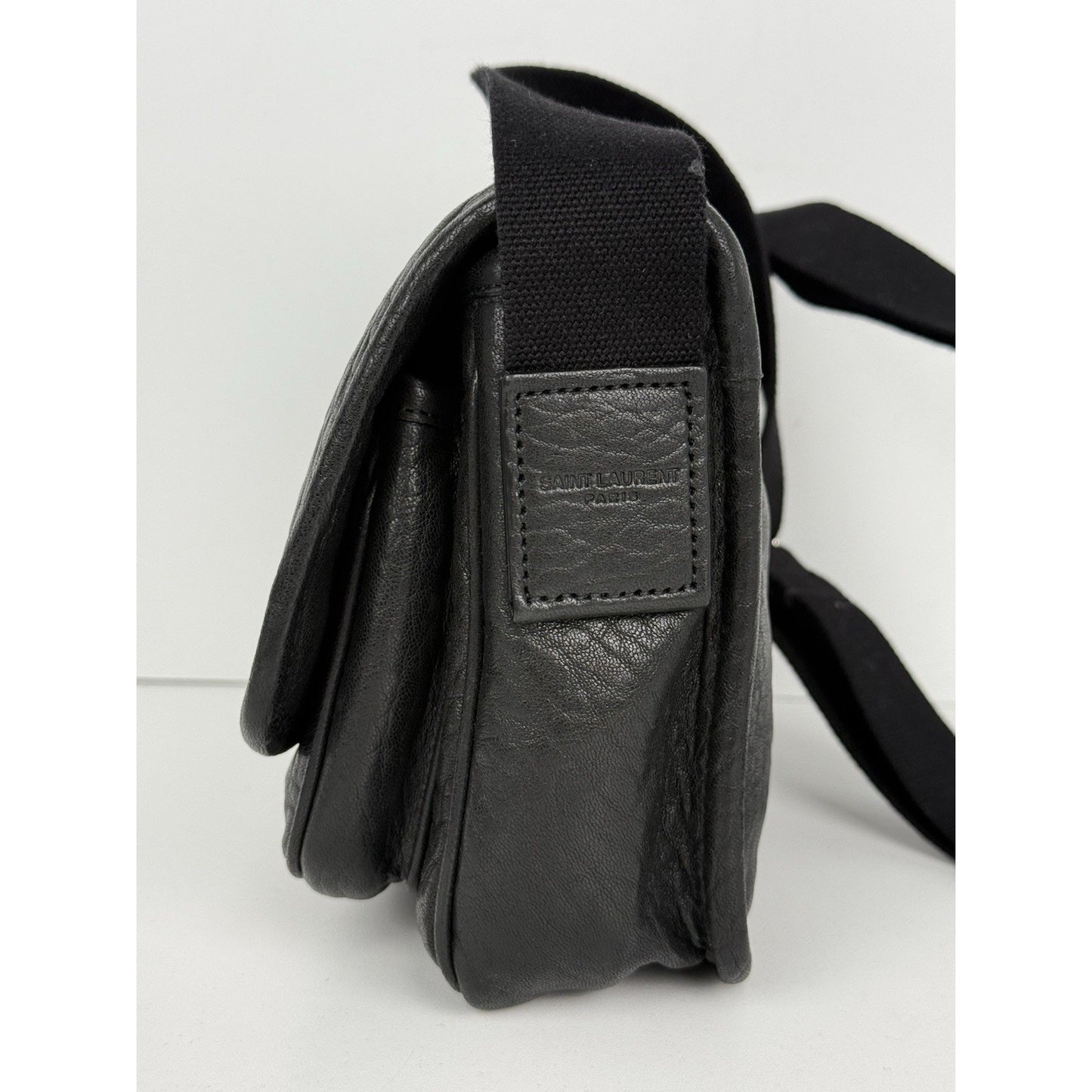 Saint Laurent Niki Messenger Bag Black with Silver Hardware B-2