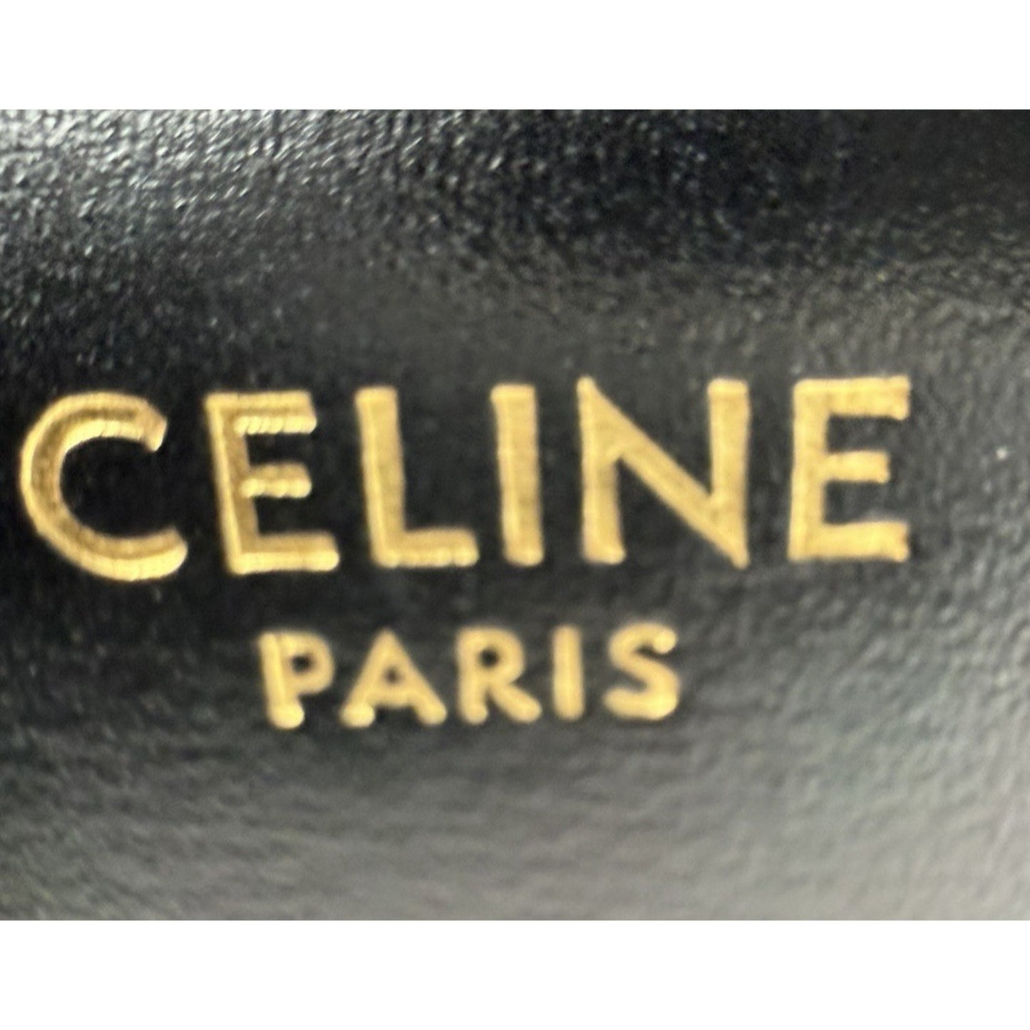 Celine Bag CLASSIQUE TRIOMPHE Medium Black Shiny Calfskin Leather