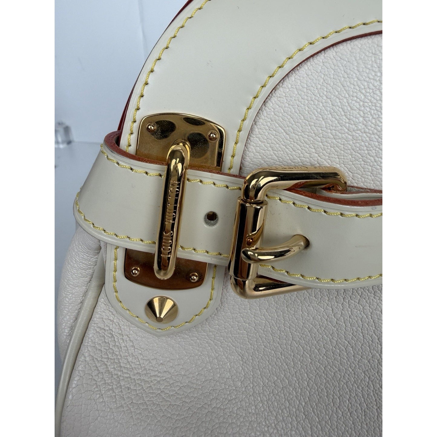 Louis Vuitton Le Radieux Bag in Neutral White Goatskin Leather 2008 S