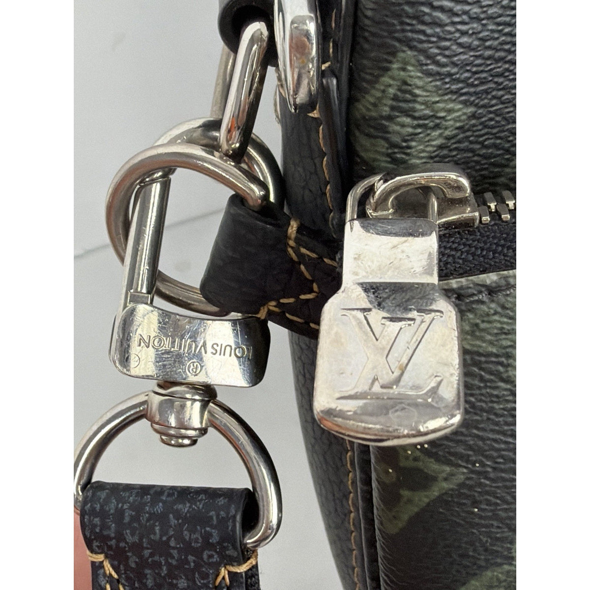 Louis Vuitton Trio Messenger Shoulder Bag Green Coated Canvas NFC C4