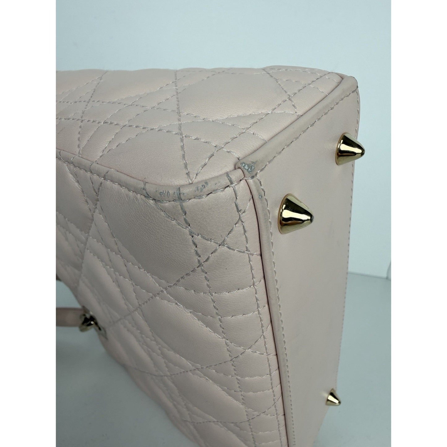 Christian Dior Small Lady Dior My ABCDior Bag in Pink Lambskin Leather 2024 D2