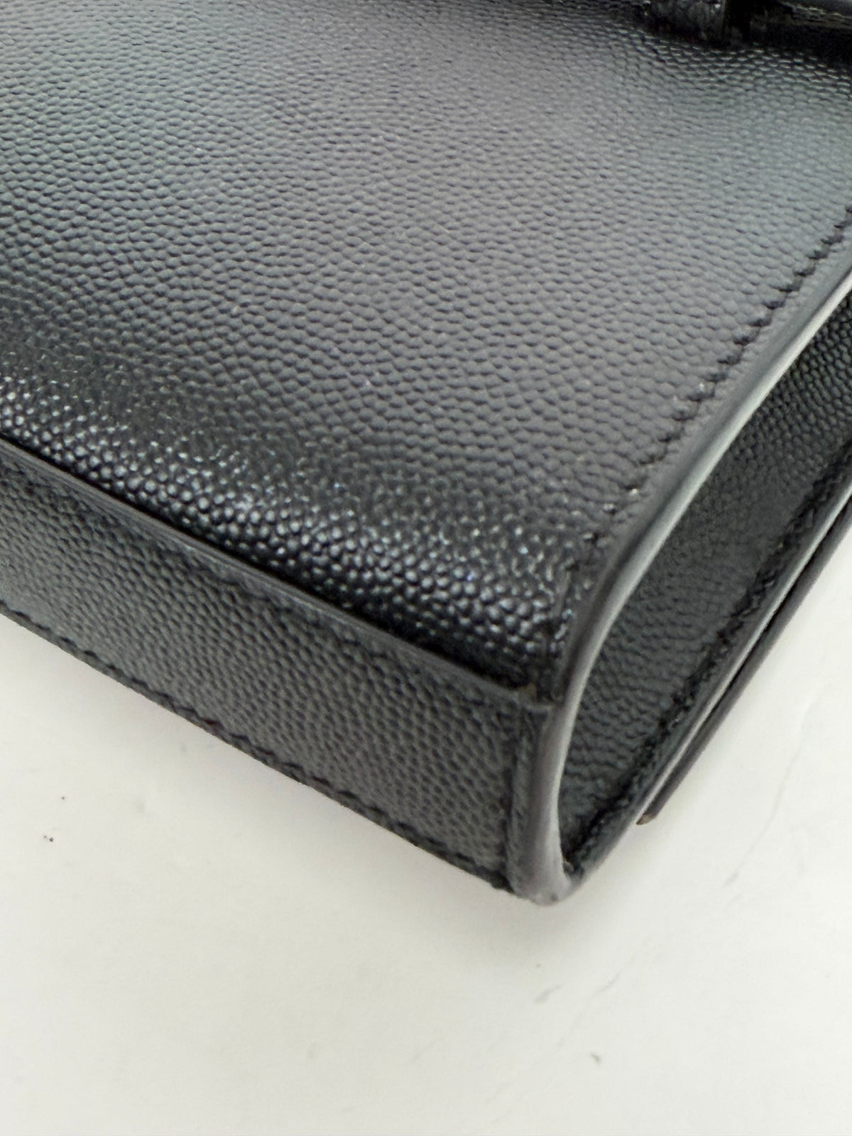 Saint Laurent Kate Belt Bag in Black Grain De Poudre Leather YS12