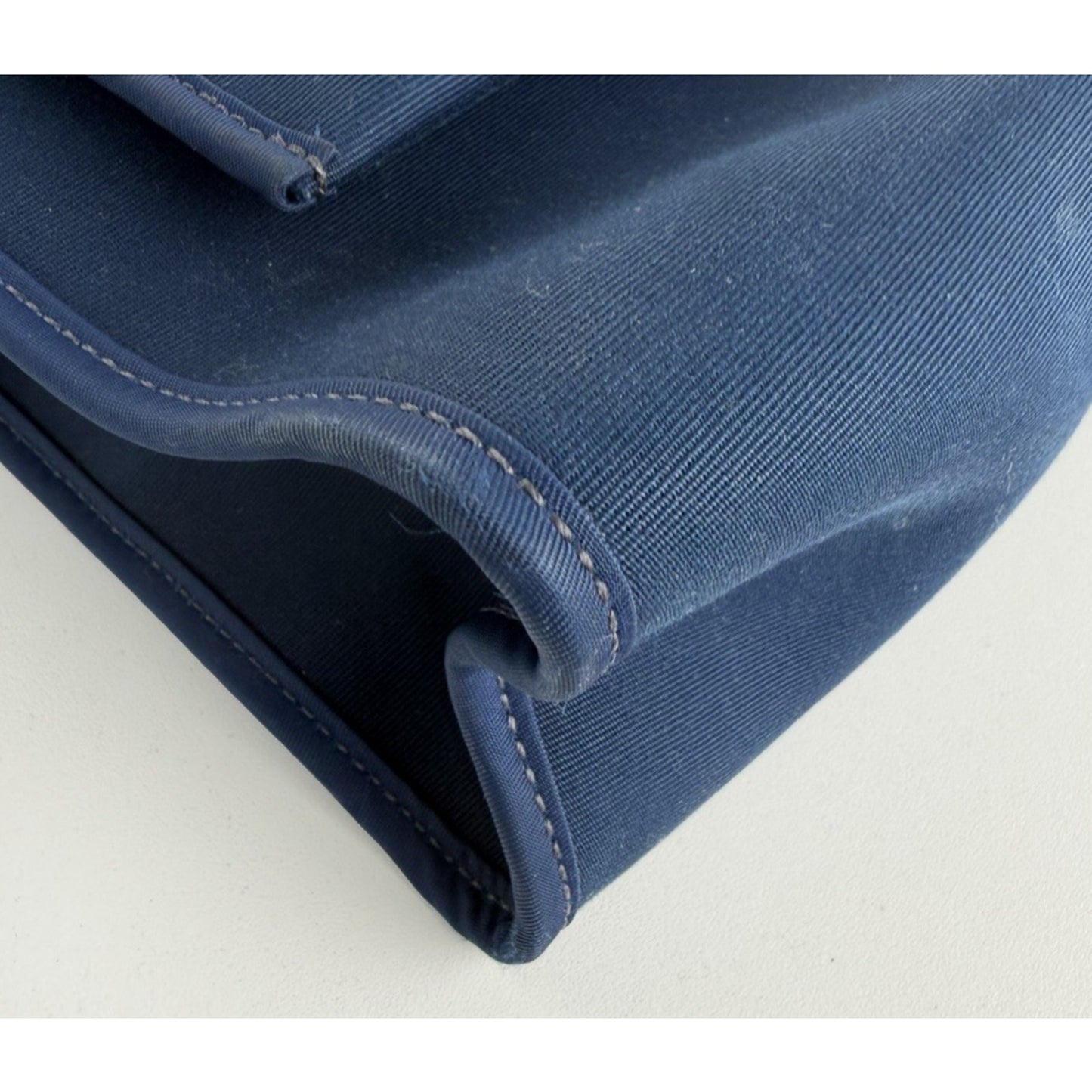 Hermes Herbag Zip 31 Bag Blue Marine Canvas with Vache Hunter Leather 2015 D2