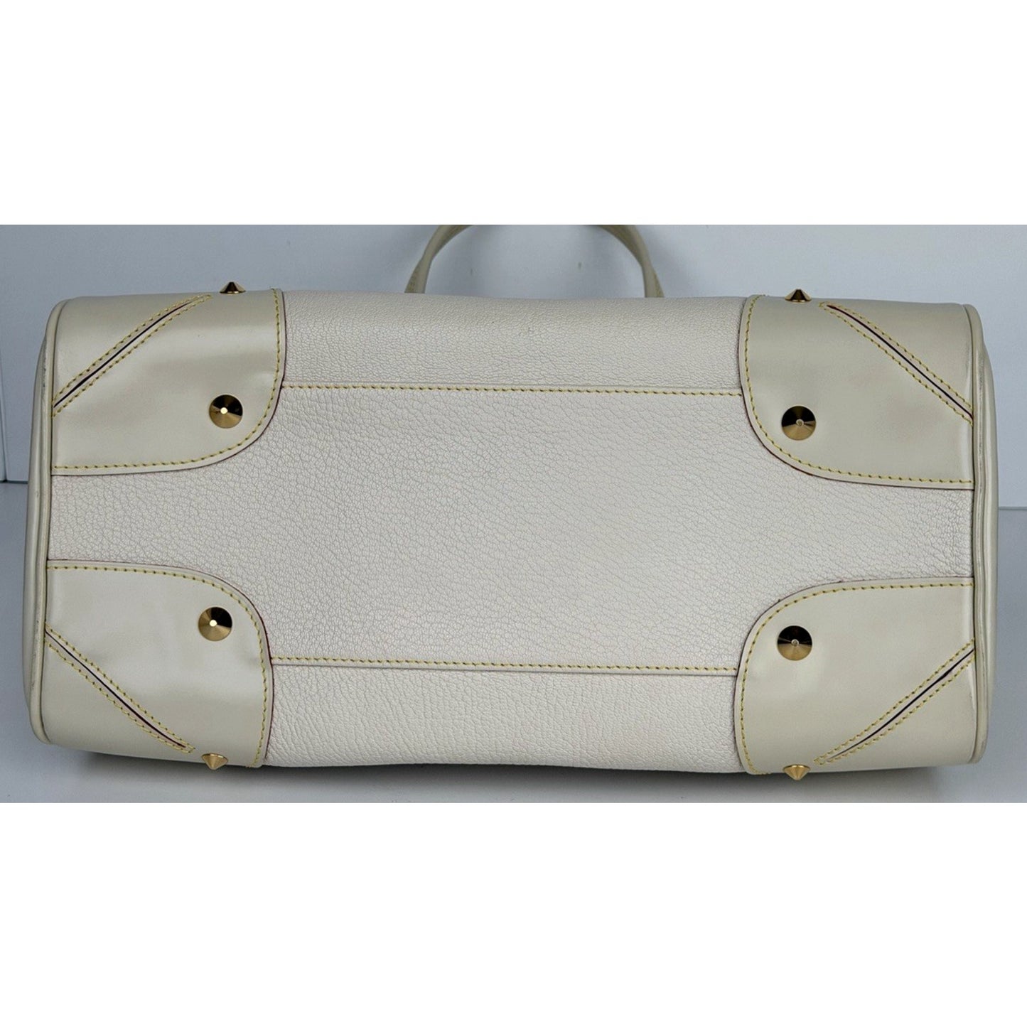 Louis Vuitton Le Radieux Bag in Neutral White Goatskin Leather 2008 S