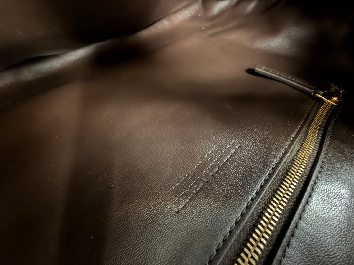 Bottega Veneta Large Hop Bag in Dark Brown Calfskin Leather YF1