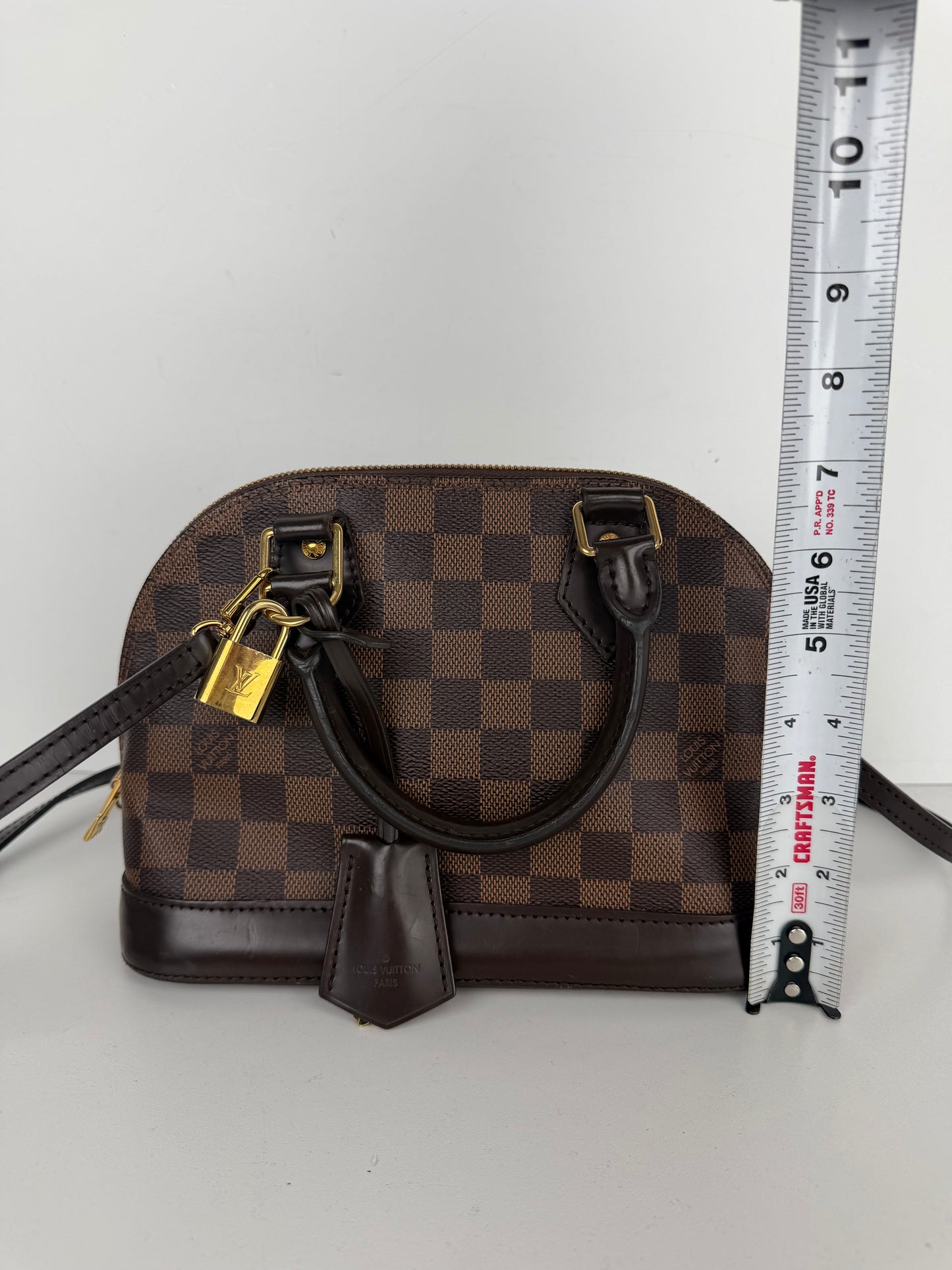 Louis Vuitton Alma BB Bag in Brown Damier Ebene Coated Canvas 2019 S-05
