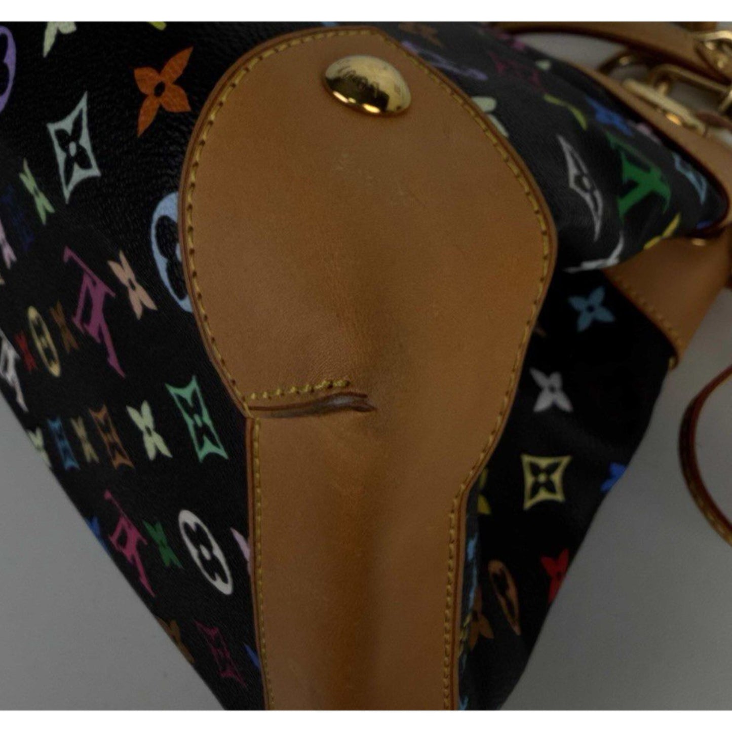 Louis Vuitton x Takashi Murakami Ursula Bag in Black and Multicolore Coated D-4
