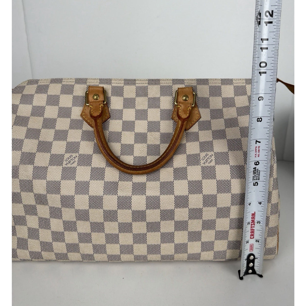 Louis Vuitton Speedy 35 Handbag in Damier Azur Coated Canvas GT Hardware 2010 U1