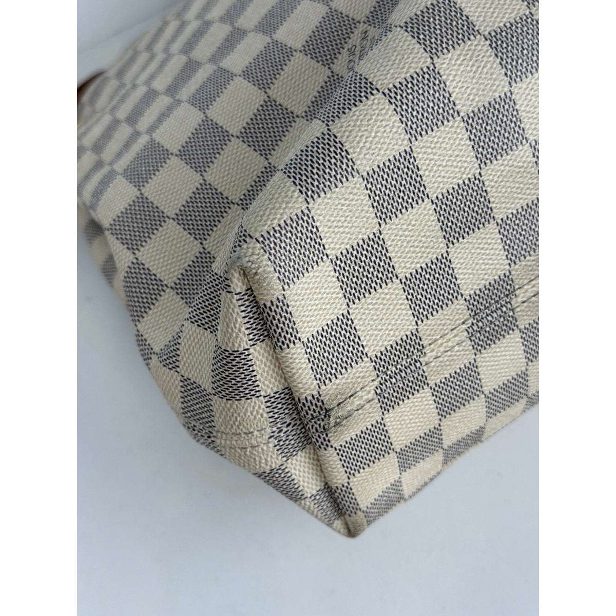 Louis Vuitton Graceful PM Tote Shoulder Bag in Damier Azur Coated Canvas 2018 S