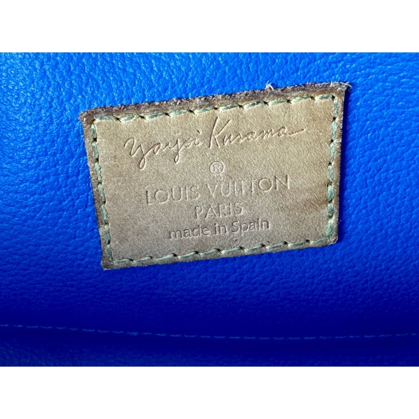 Louis Vuitton Yayoi Kusama Pumpkin Dots Cosmetic Pouch Blue Canvas C-7