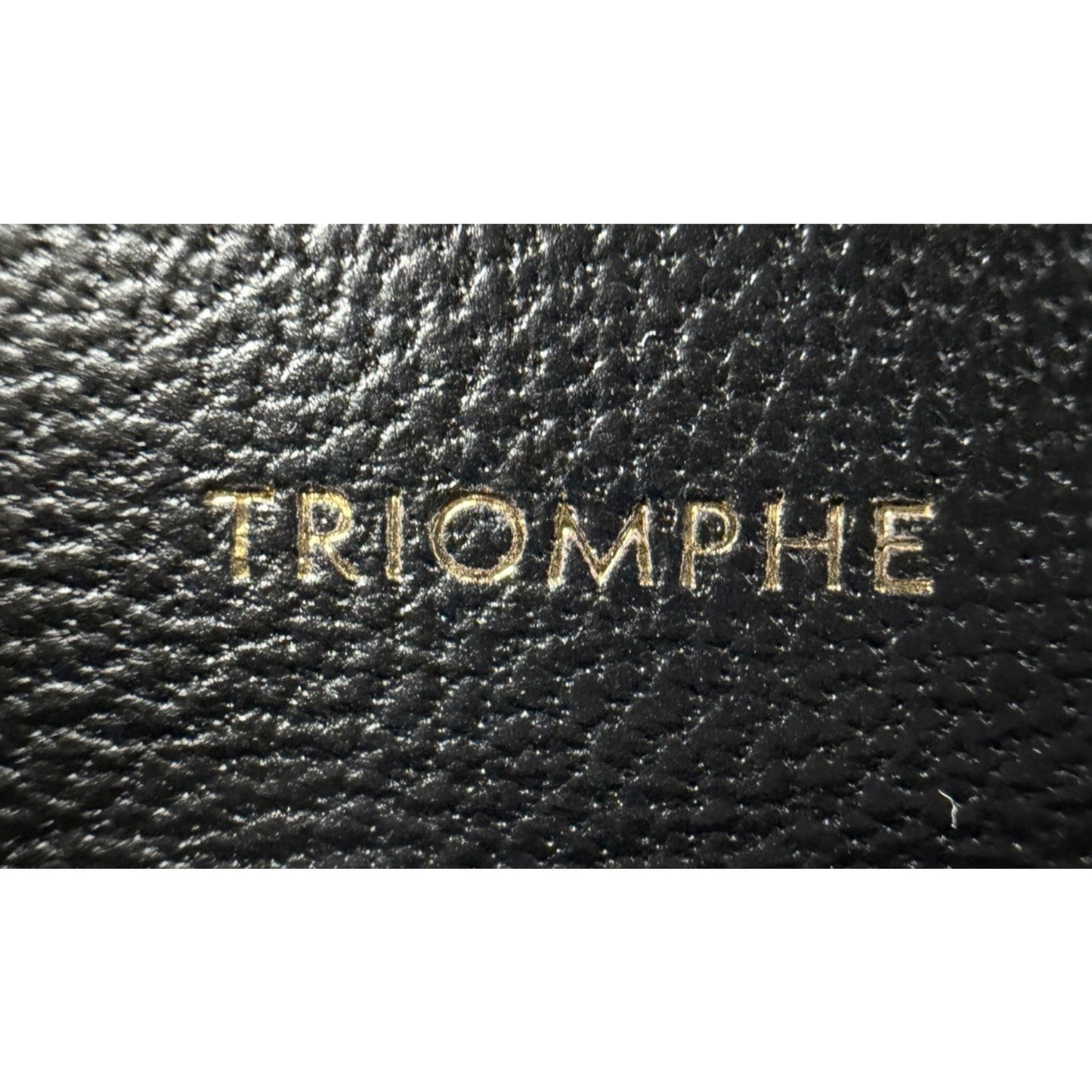 Celine Bag CLASSIQUE TRIOMPHE Medium Black Shiny Calfskin Leather