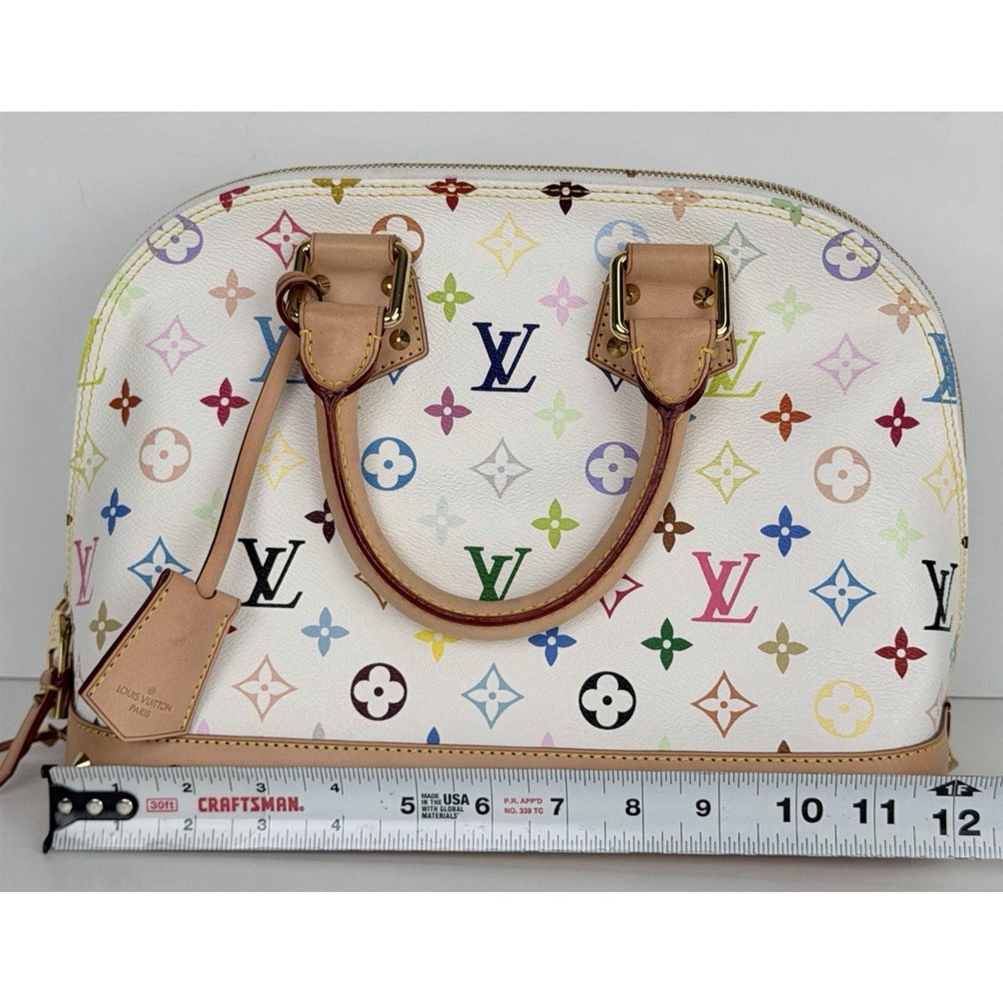 Louis Vuitton Alma PM Satchel Bag in White Monogram Multicolore Canvas 2011 D2