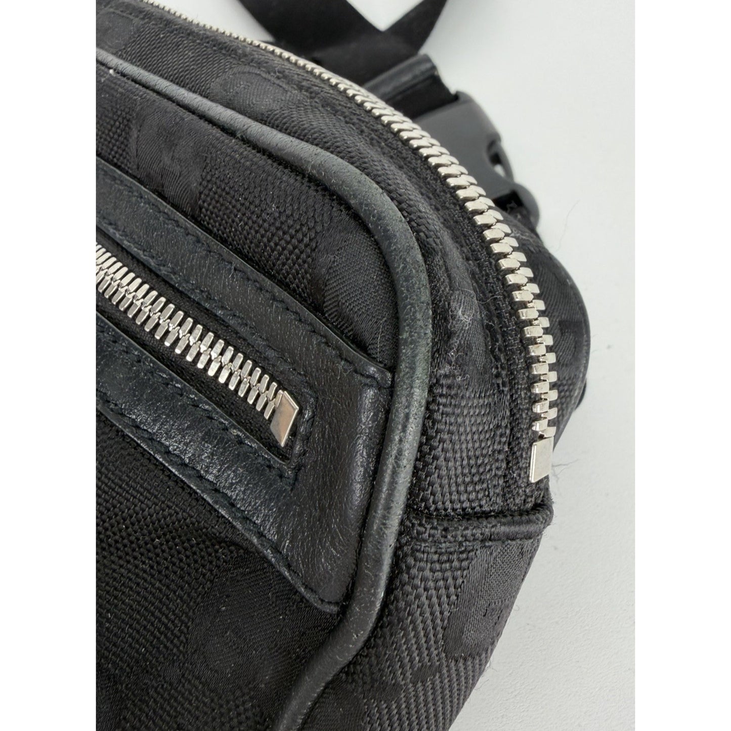 Gucci Off The Grid Belt Bag in Black GG Monogram Nylon S17