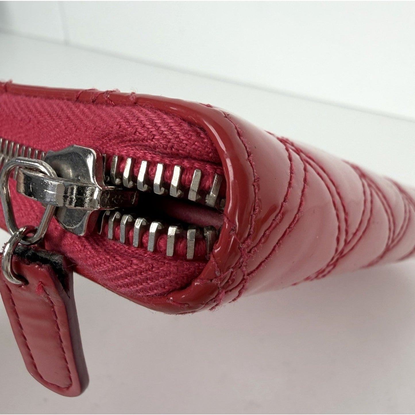 Chanel Brilliant Matelasse Long Zip-Around Wallet Pink Patent Leather 2014-2015