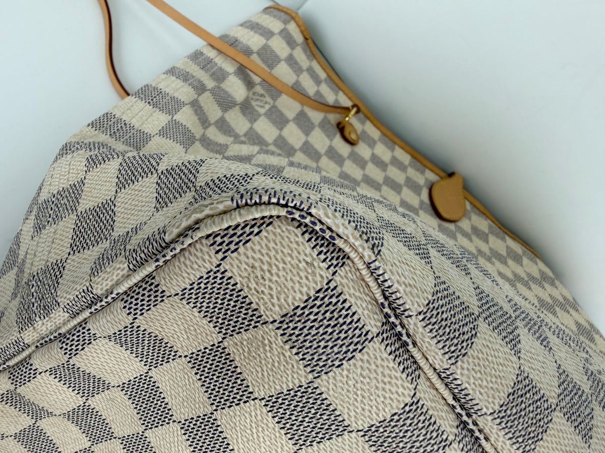 Louis Vuitton Neverfull GM Tote Bag in Damier Azur Coated Canvas 2014 YS12