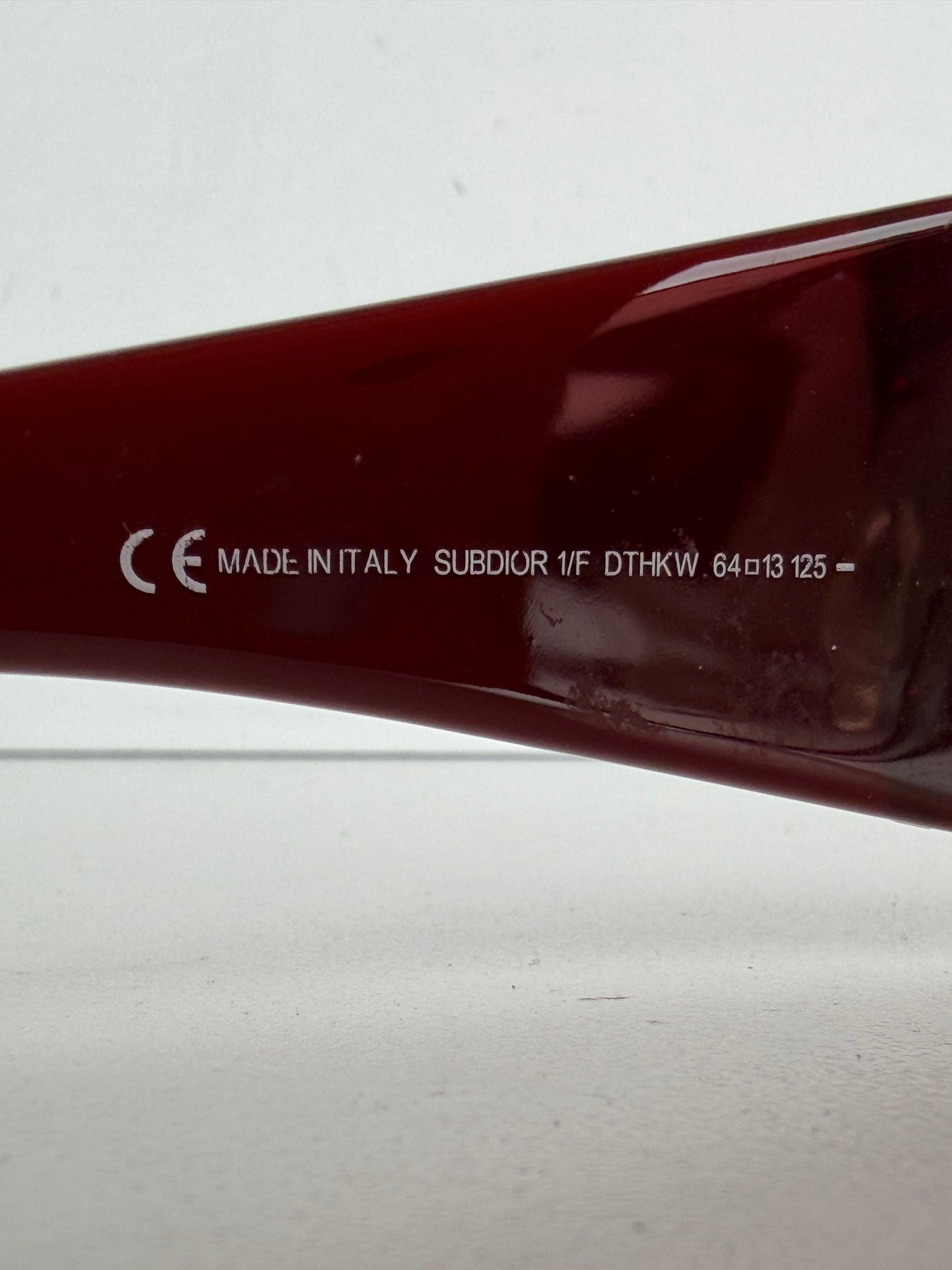 Christian Dior Subdior Sunglasses Vintage in Burgundy Frame with Red Ombre Lenses YK-3