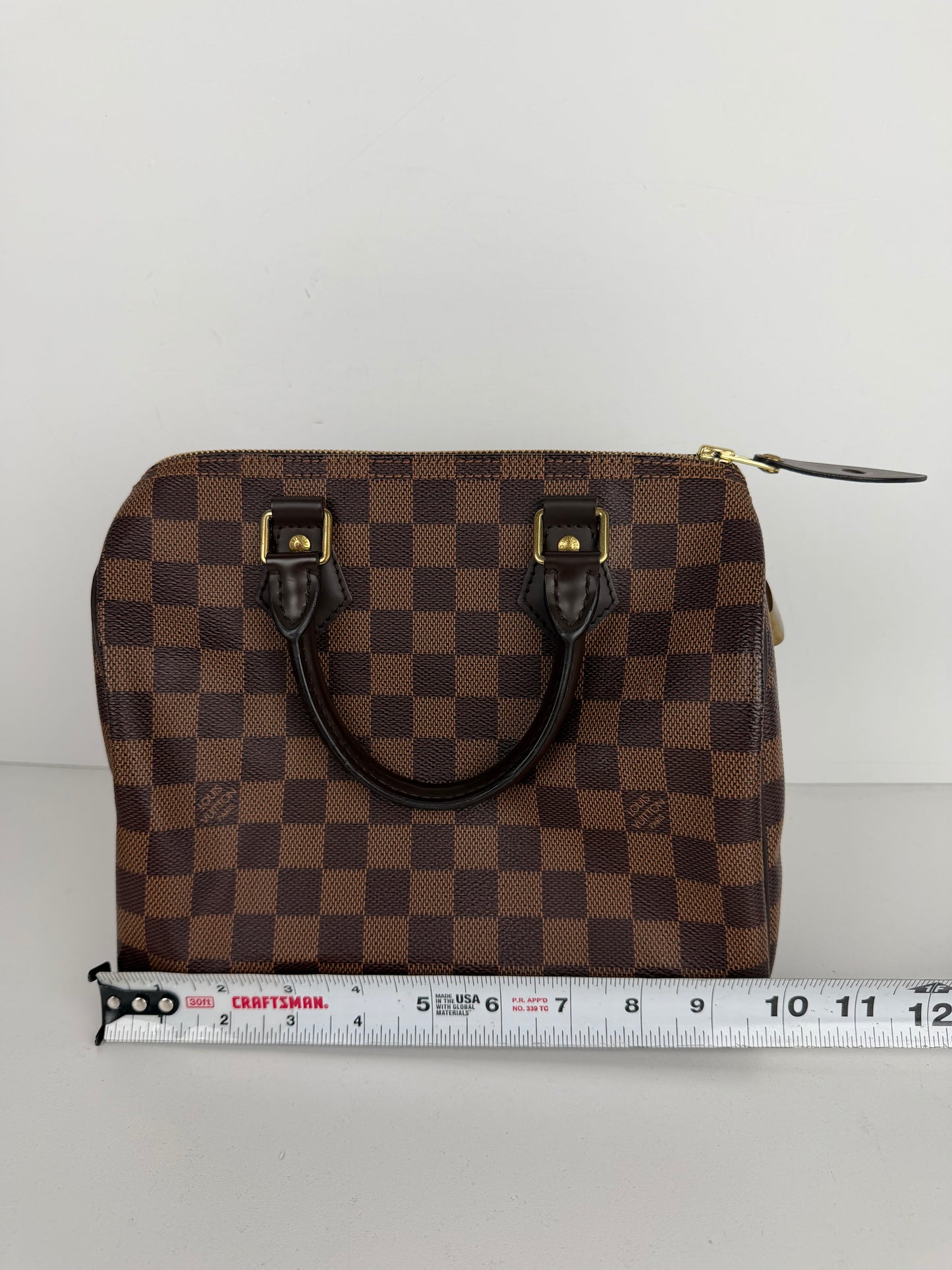 Louis Vuitton Speedy 25 Bag in Damier Ebene Coated Canvas 2019 C-9